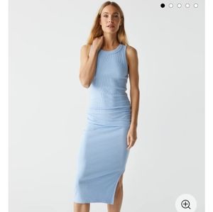 Michael Stars blue ribbed wren dress